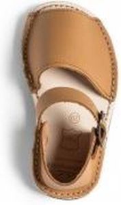 Menorquina -spaanse sandalen-avarca-kinder-cognac-hielbandje