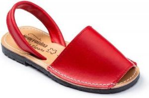 Menorquina -spaanse-sandalen-avarca-kinder-rood-basis