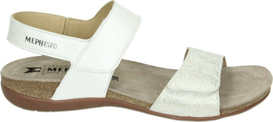 Mephisto AGAVE PERLKID Platte sandalenDames Sandalen Wit beige