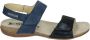 Mephisto AGAVE~VELCALF~~~~~~~~~~~~~~~~~ Platte sandalenDames Sandalen Blauw - Thumbnail 4