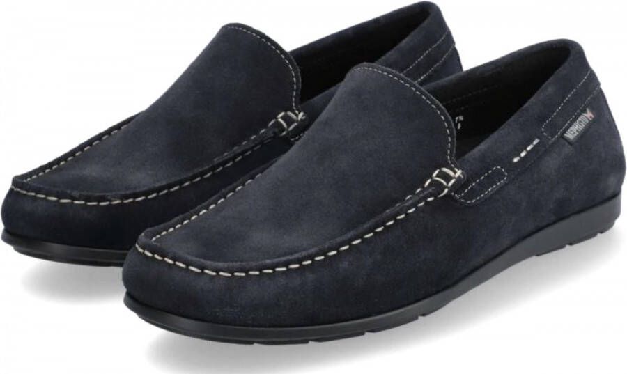 Mephisto Algoras Heren Suède Mocassin Blauwe Jeans Blue Heren