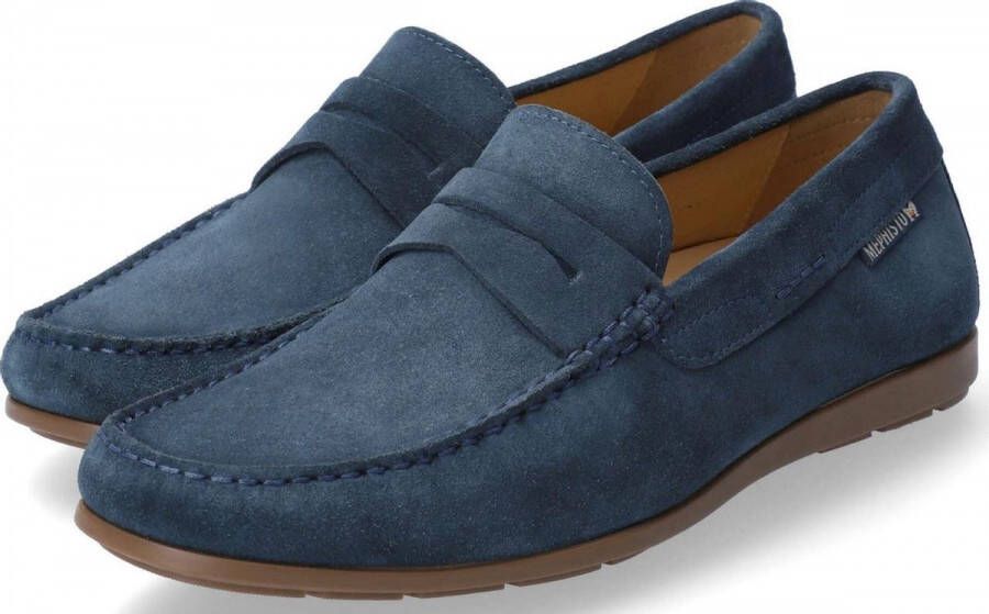 Mephisto Alyon Heren Mocassin Suède Blauw Blue Heren