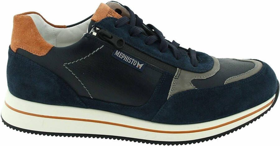 Mephisto Heren Veterschoenen Gilford Mulberry Blauw ½