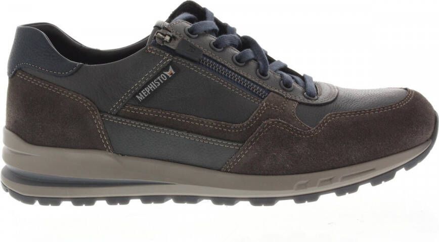 Mephisto Bradley Veterschoen Heren Blauw Bruin Grijs