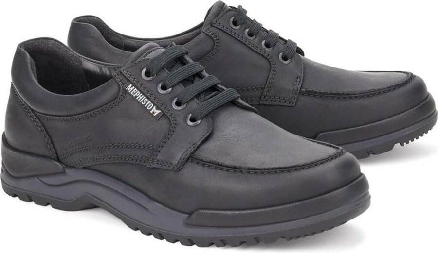 Mephisto Stevige veterschoen voor wandelen Black Heren