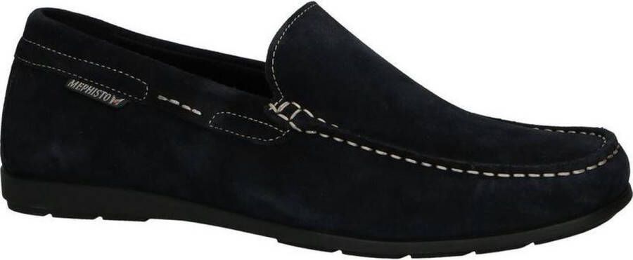 Mephisto Donkerblauwe Mocassins Algoras Velours Heren