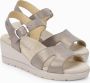 Mephisto Elisabeth Damessandaal Taupe Leer Beige Dames - Thumbnail 1