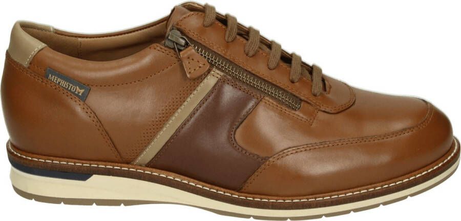 Mephisto FABIAN RANDY Volwassenen Heren sneakersHeren veterschoenVrije tijdsschoenen Cognac