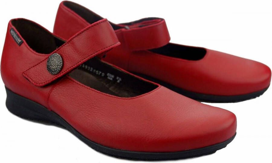 Mephisto Rode Leren Dames Ballerina Schoenen Red Dames