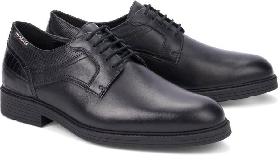 Mephisto FLAVIEN heren veterschoen zwart breed leest