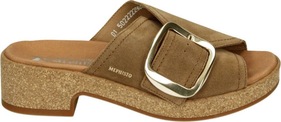 Mephisto FOLINE~VELSPORT~~~~~~~~~~~~~~~ Dames slippers Cognac