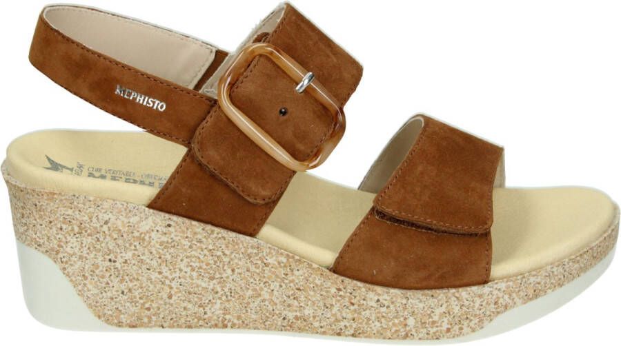 Mephisto GIULIA~VELCALF~~~~~~~~~~~~~~~~ Sandalen met hak Dames Sandalen Cognac