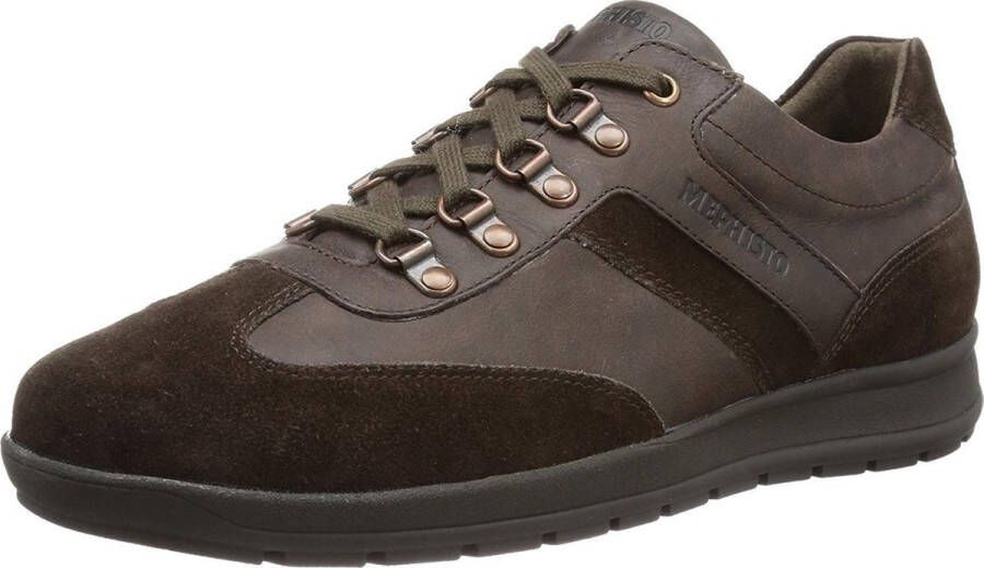 Mephisto GORDON lederen suede veterschoen voor heren donkerbruin