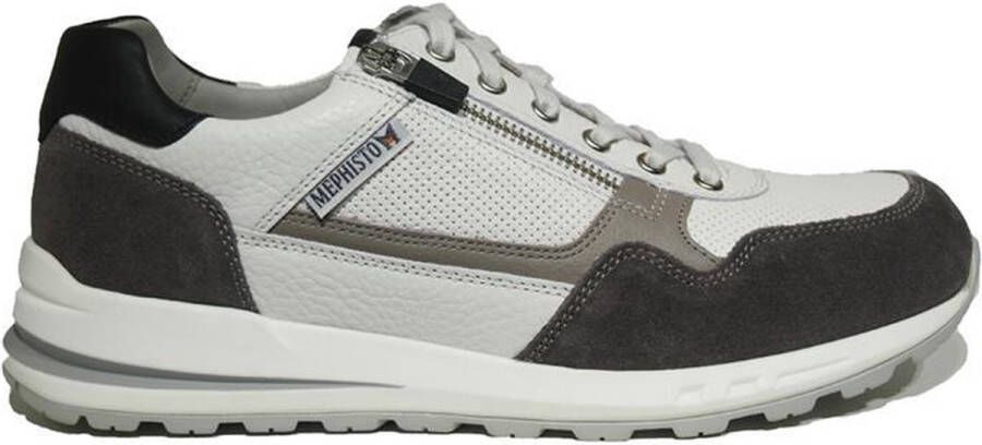 Mephisto BRADLEY 3659 1330 1506 6100 Wit combi heren sneaker met rits wijdte H