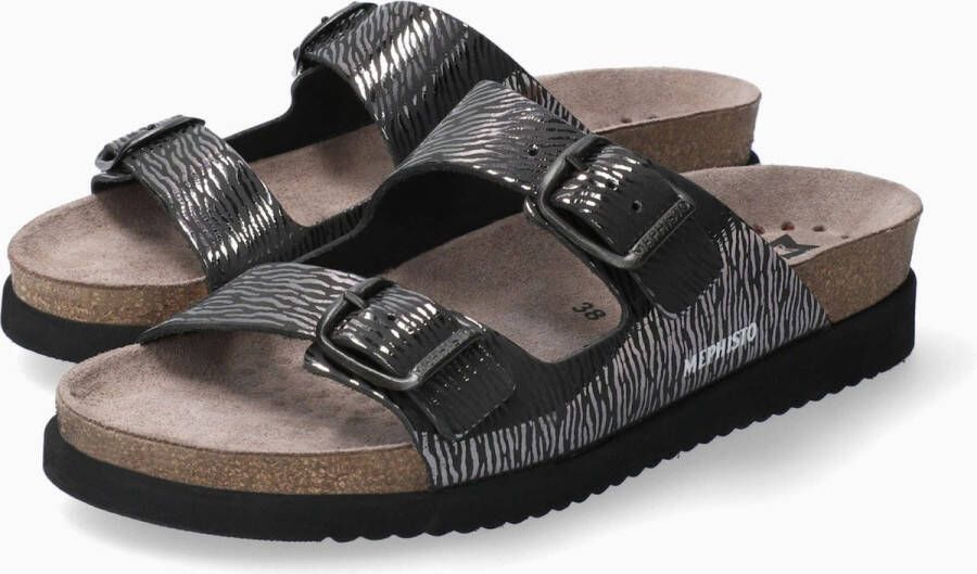 Mephisto Zwarte Patent Dames Sandaal Harmony Black Dames