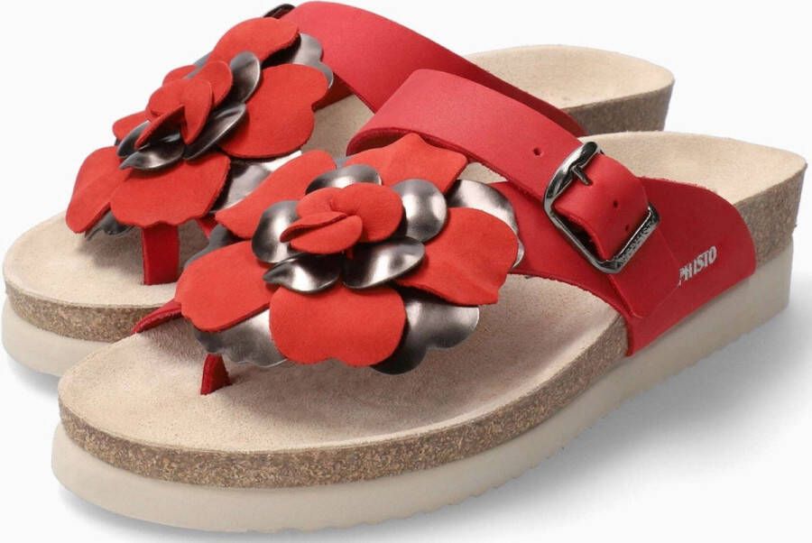 Mephisto Stijlvolle Helen Flower Sandaal voor Dames Red Dames