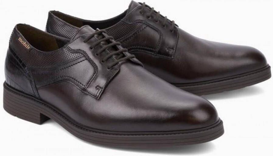 Mephisto Flavien Heren Leren Veterschoen Donkerbruin Brown Heren