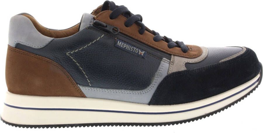 Mephisto Heren Veterschoenen Gilford Blue Blauw