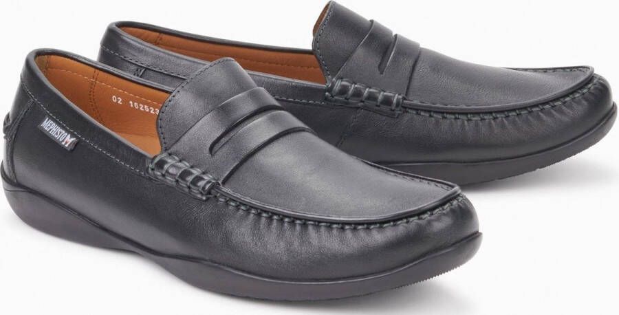 Mephisto Klassieke zwarte leren loafers voor heren Black Heren - Foto 1