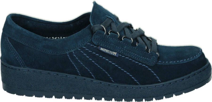Mephisto LADY~VELOUR~~~~~~~~~~~~~~~~~~~ Dames veterschoenen Blauw