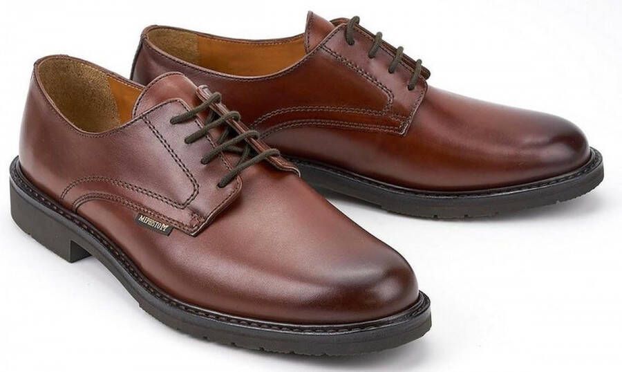 Mephisto Handgemaakte Veterschoen Bruin kastanje Brown Heren