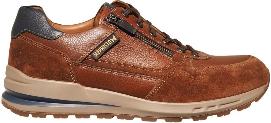 Mephisto BRADLEY Cognac herenschoenen met uitneembaar voetbed