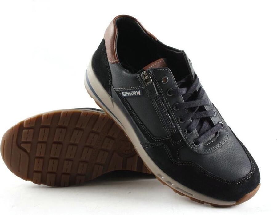 Mephisto BRADLEY RANDY Volwassenen Heren sneakersHeren veterschoenVrije tijdsschoenen Blauw - Foto 3