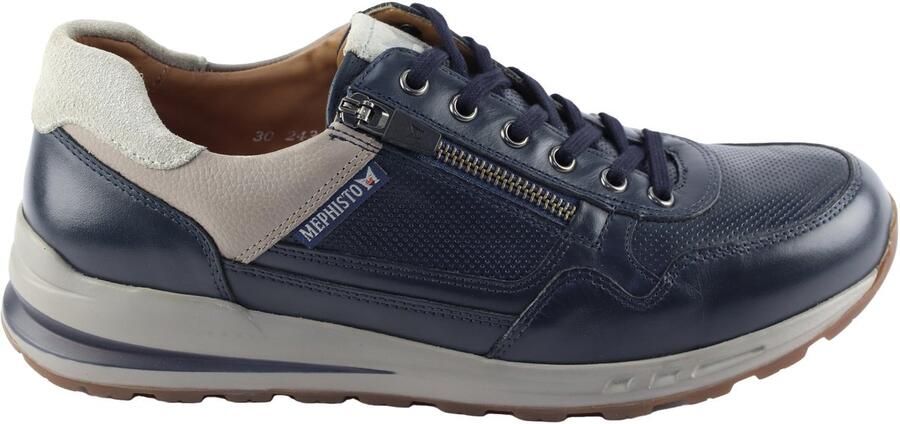 Mephisto BRADLEY NAVY 6145 1518 3661 Blauwe heren sneakers met rits - Foto 2