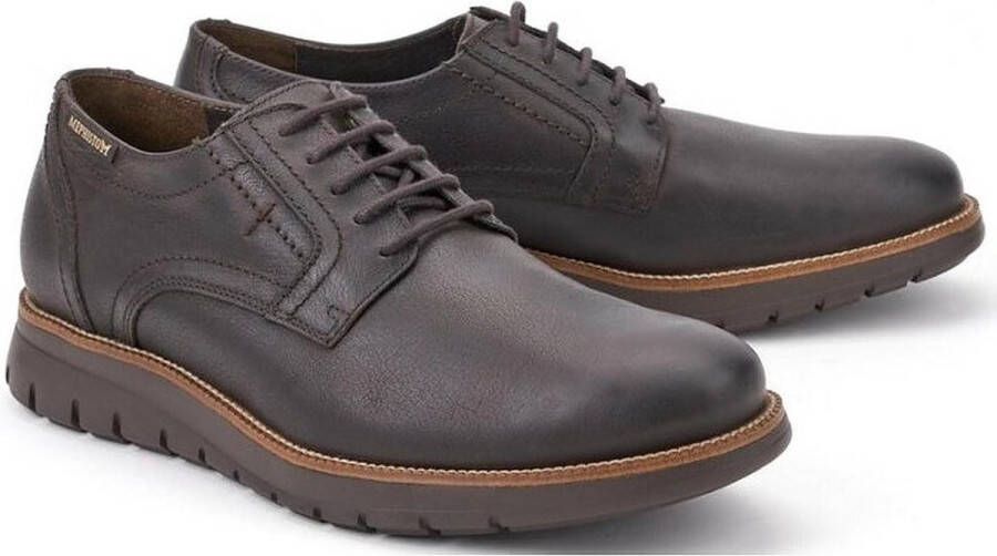 Mephisto Bruin Leren Veterschoen voor Mannen Brown Heren