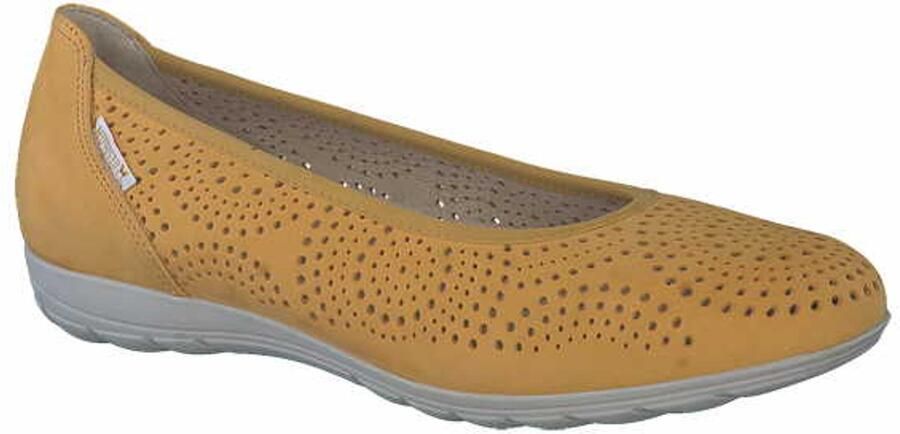 Mephisto Gele ballerina's voor dames van zacht leer