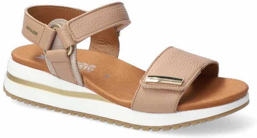 Mephisto Dames Camel Leren Sleehak Sandaal Brown
