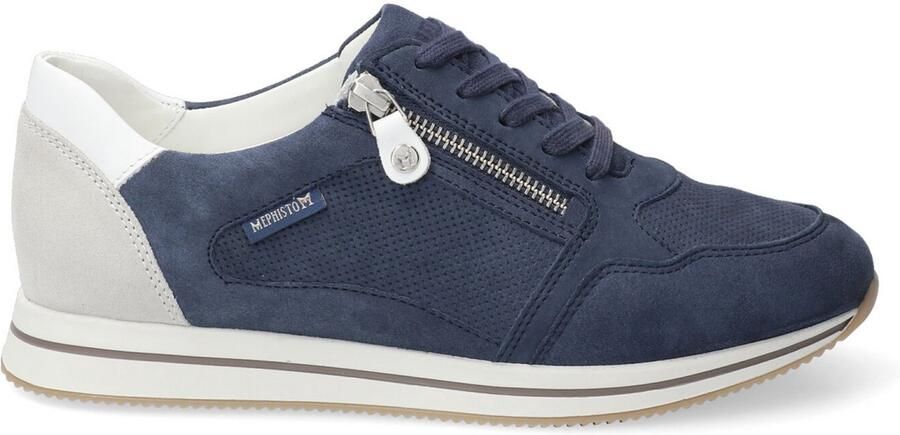 Mephisto dames veterschoenen blauw