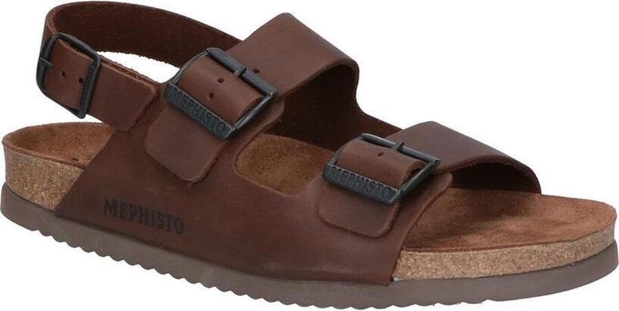 Mephisto Donkerbruine Sandalen Nardo Heren