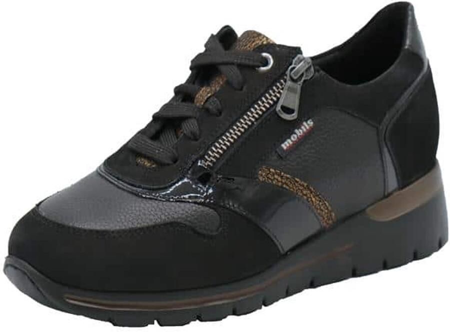 Mephisto Dames platte schoen van suède leer zwart grijs Black Dames - Foto 2