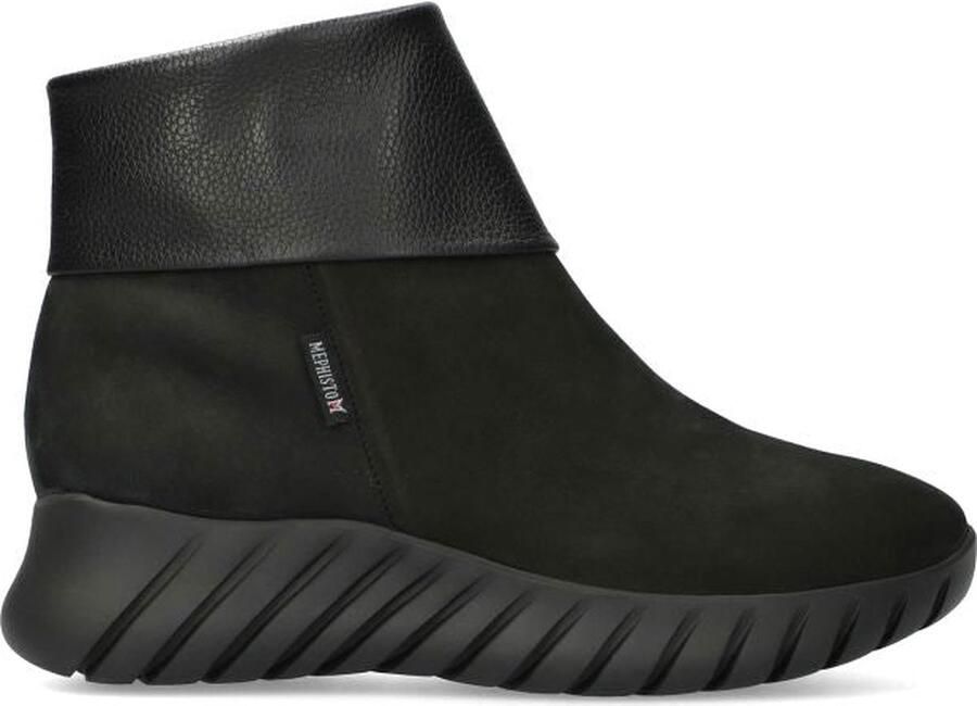 Mephisto Zwarte enkellaars voor dames Suède