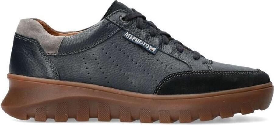 Mephisto Blauwe vetersneaker voor heren