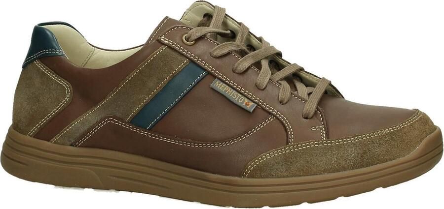 Mephisto Frank Washed Casual schoen veter Heren Bruin 9765 978 995 -Dark Taupe