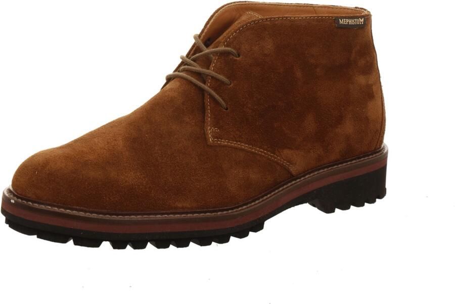 Mephisto BERTO VELSPORT Vrije tijd half-hoog Heren veterschoen Heren sneakers Cognac - Foto 3