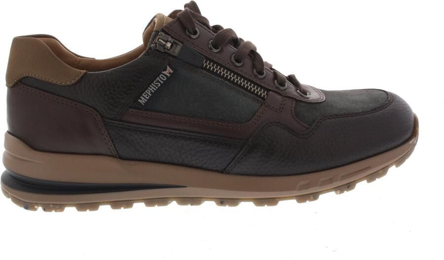 Mephisto BRADLEY OR.1351 VE.3608 R.6158 N.25537 DARK BROWN heren sneakers grijs - Foto 2