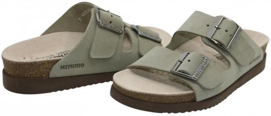 Mephisto Hester light kaki dames slipper sandvelour - Foto 3