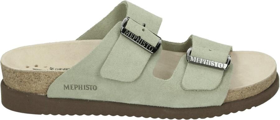 Mephisto Hester light kaki dames slipper sandvelour - Foto 2