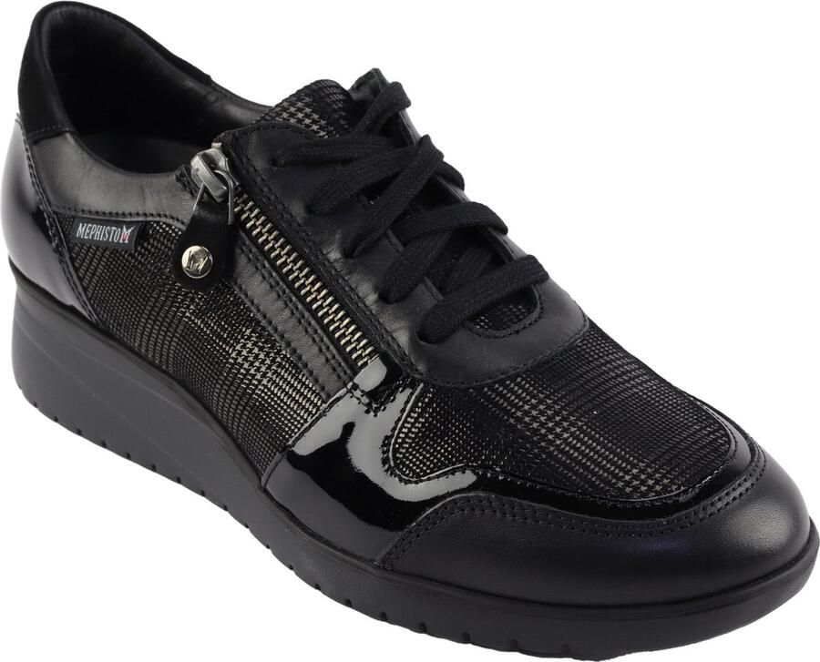 Mephisto IASMINA 7800 23414 4200 12200 Zwarte dames veterschoenen wijdte H