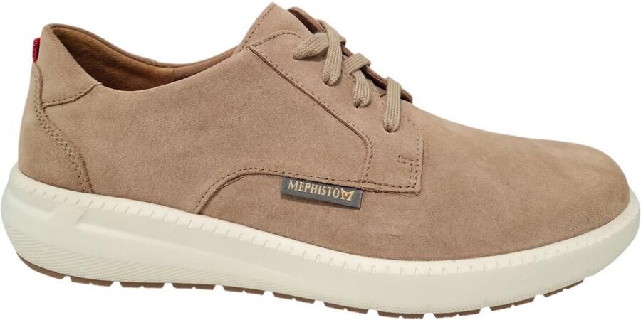 Mephisto Joris velours taupe Veterschoenen Heren Taupe