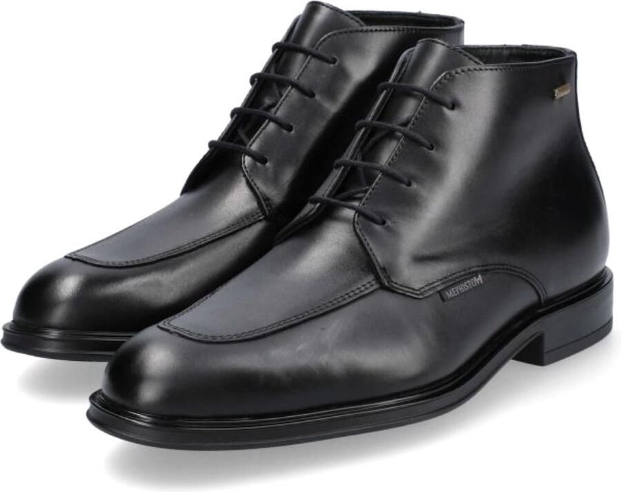 Mephisto Waterdichte Heren Enkellaars Zwart Leer