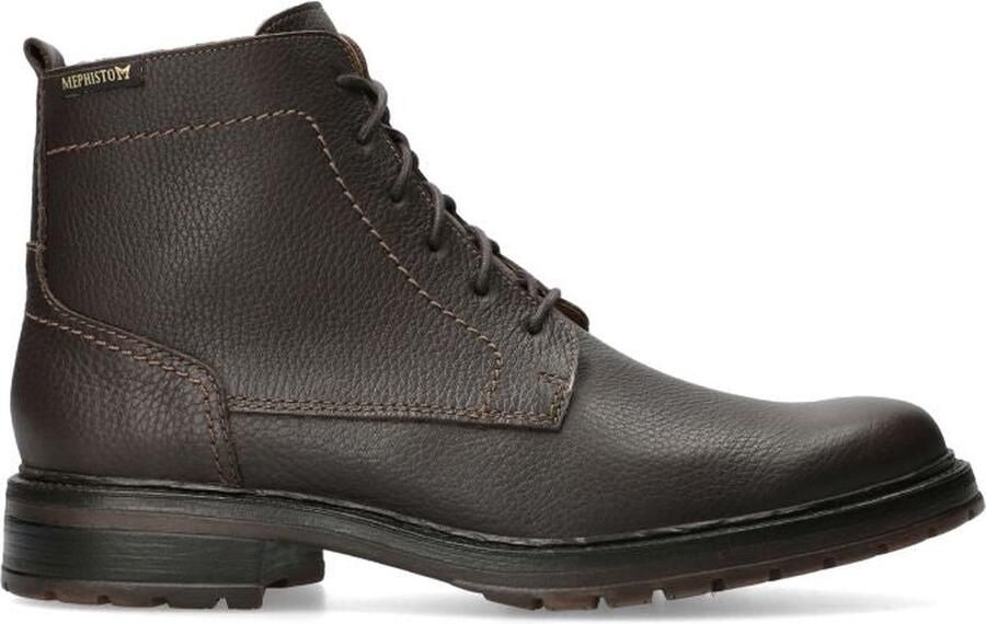 Mephisto Stijlvolle Heren Enkellaars Donkerbruin