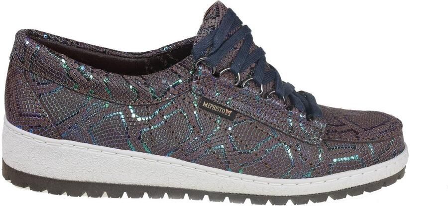 Mephisto Donkerbruine Veterschoen voor Dames