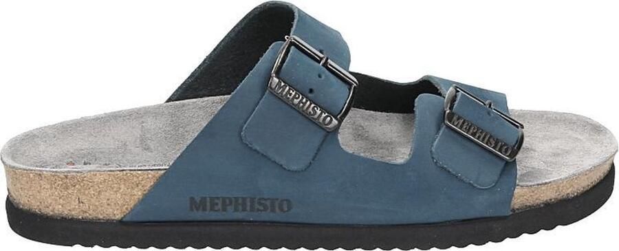 Mephisto NERIO SANDALBUCK Volwassenen Heren slippers Kleur: Blauw - Foto 3