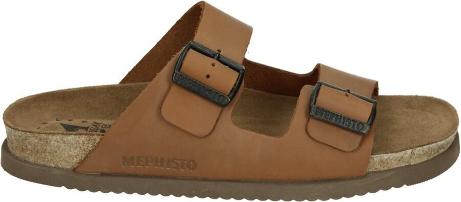 Mephisto NERIO SCRATCH Volwassenen Heren slippers Kleur: Cognac - Foto 3