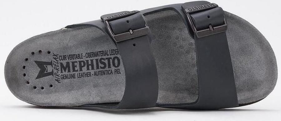 Mephisto NERIO zwart lederen heren slippers - Foto 5
