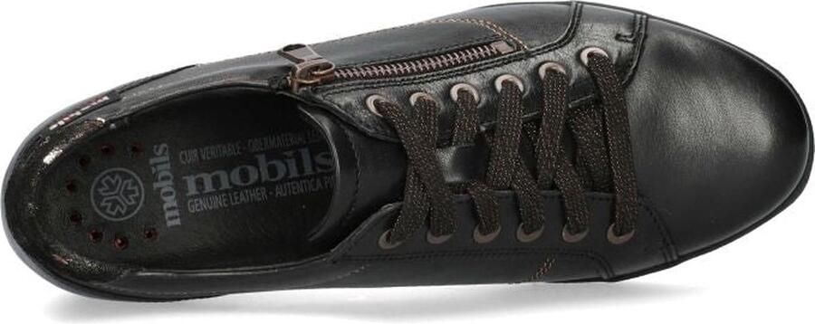 Mephisto Patsy Dames Sneaker Zwart Leer Brede Pasvorm - Foto 4